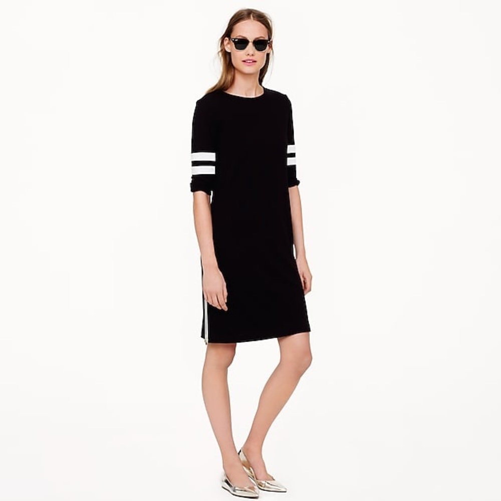 J Crew Grey Varsity Side Zip Dress - image 1